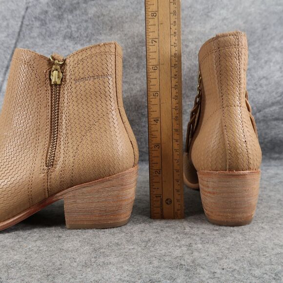 Wolverine Shoes Womens 7.5 Bootie Fashion Classic Textured Leather Brown Artisan - Picture 6 of 16